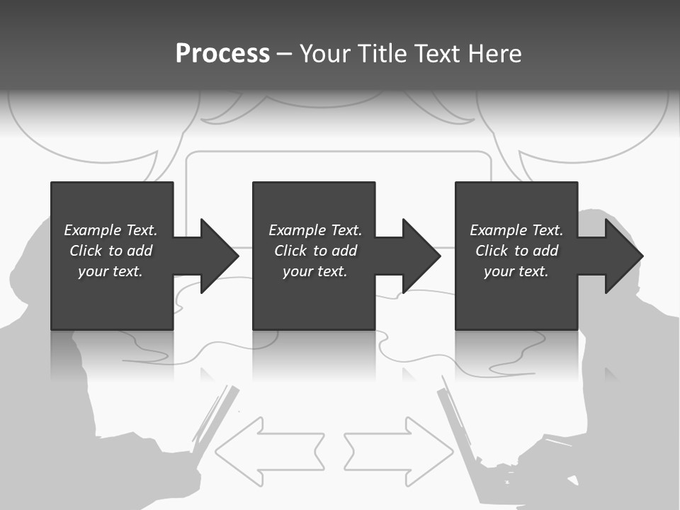 Laptop Shadow Graphic PowerPoint Template