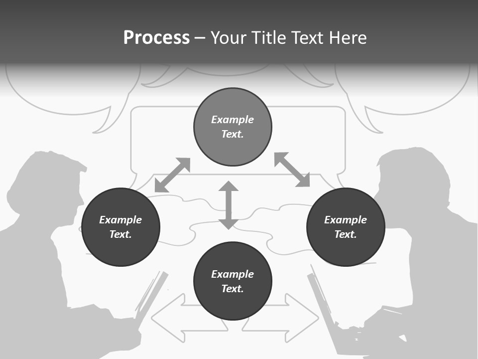 Laptop Shadow Graphic PowerPoint Template