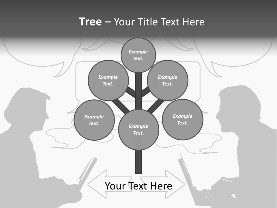 Laptop Shadow Graphic PowerPoint Template