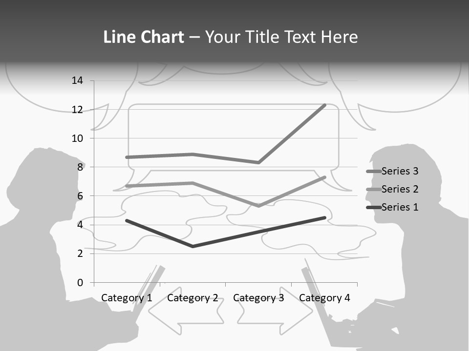 Laptop Shadow Graphic PowerPoint Template