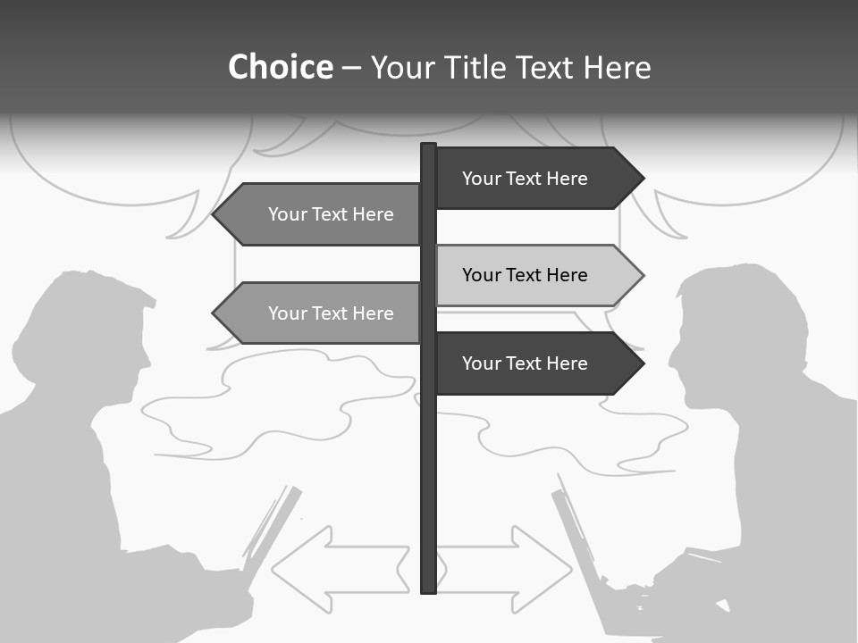 Laptop Shadow Graphic PowerPoint Template