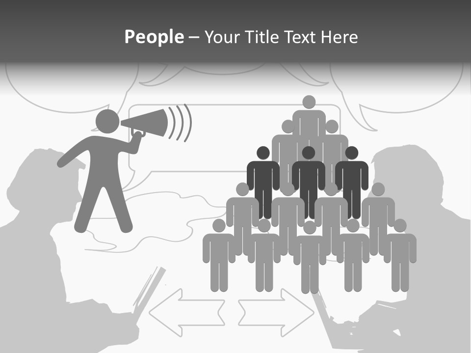 Laptop Shadow Graphic PowerPoint Template