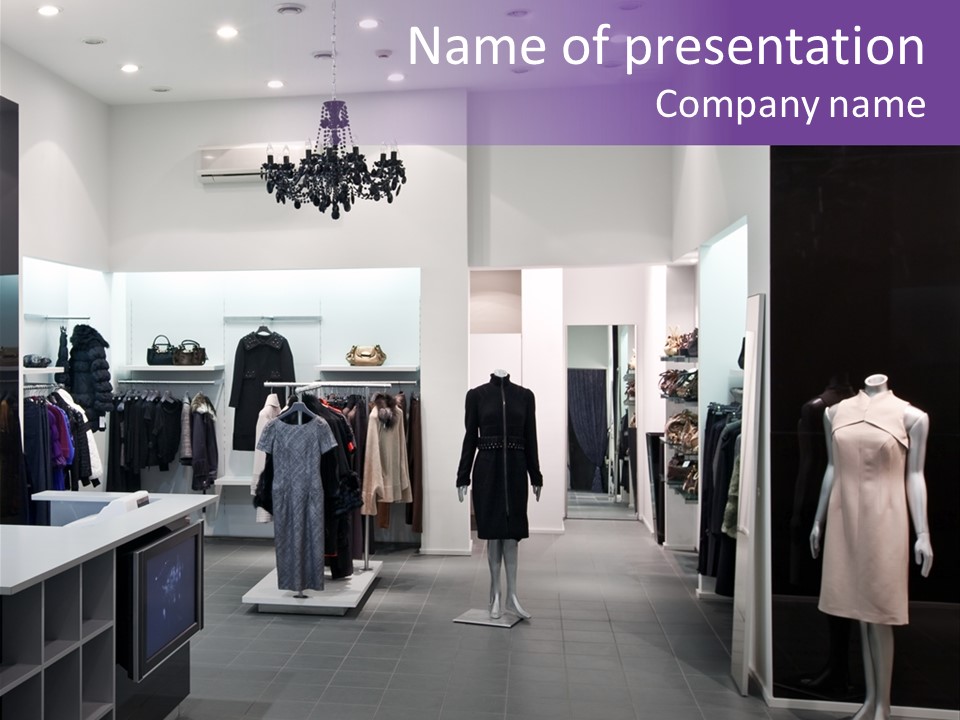 Shopping Department Clothing PowerPoint Template