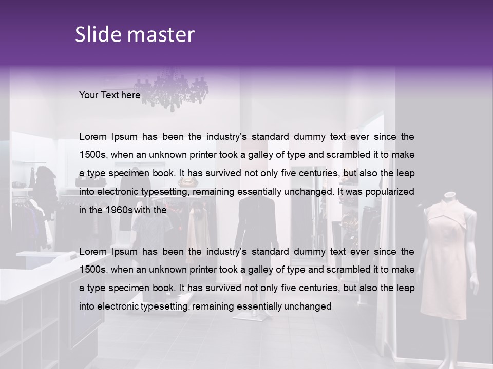 Shopping Department Clothing PowerPoint Template