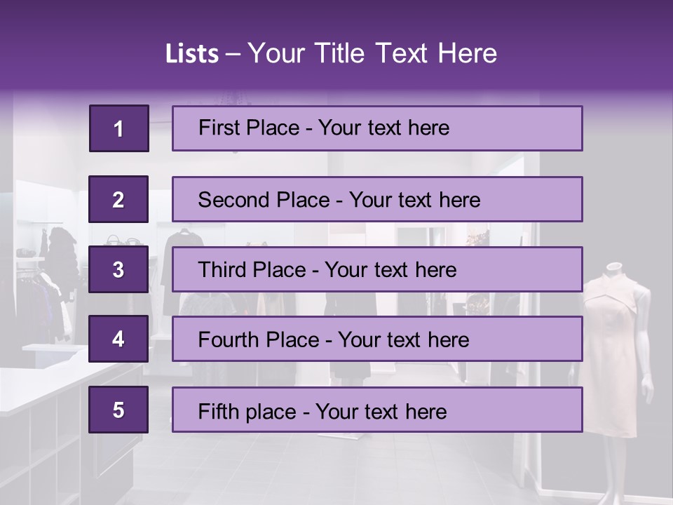 Shopping Department Clothing PowerPoint Template