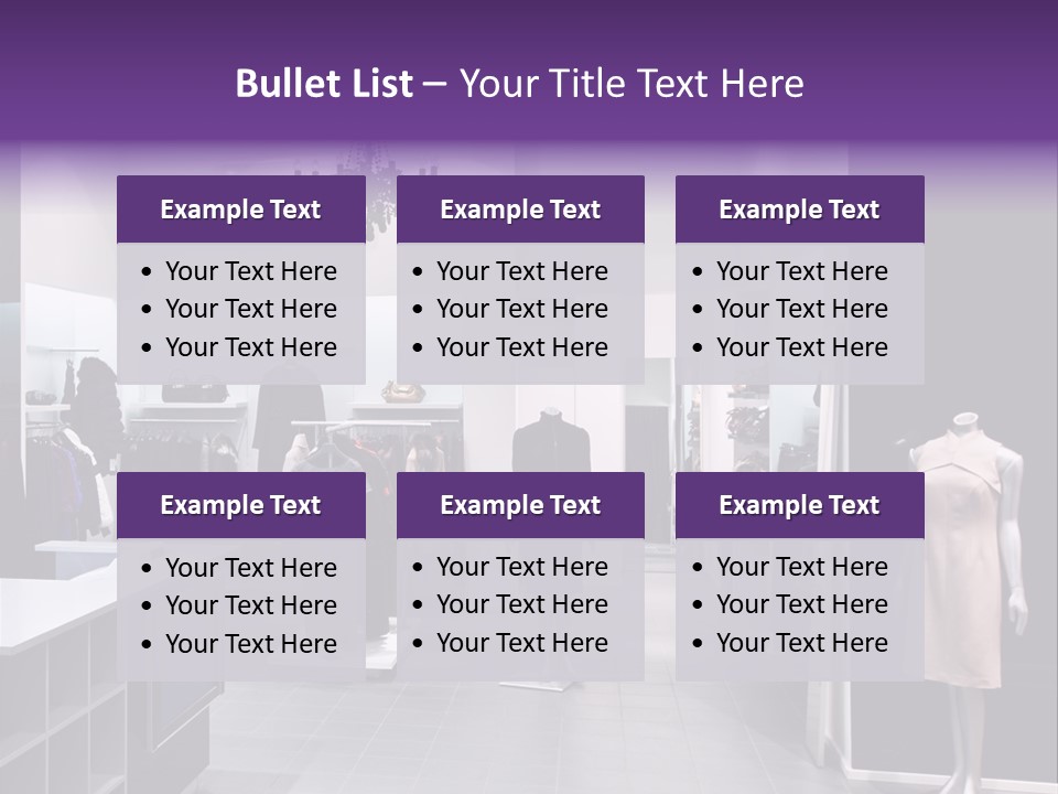 Shopping Department Clothing PowerPoint Template