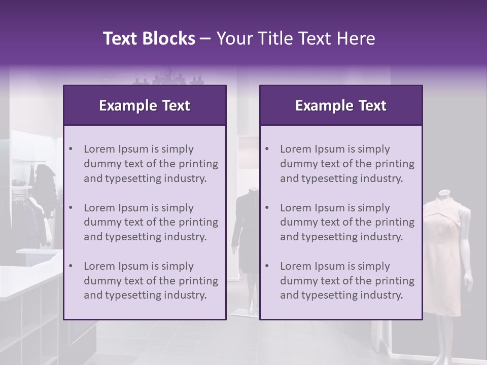 Shopping Department Clothing PowerPoint Template