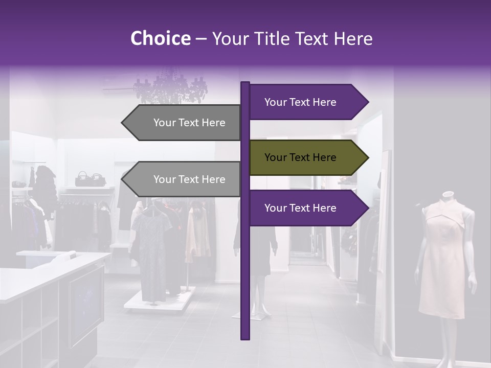 Shopping Department Clothing PowerPoint Template