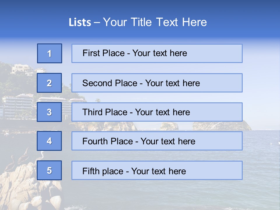 Resort Sand Surf PowerPoint Template