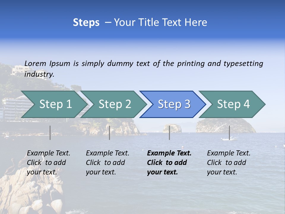 Resort Sand Surf PowerPoint Template