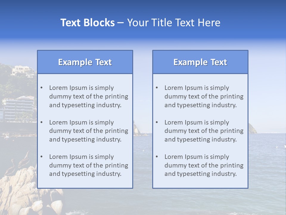 Resort Sand Surf PowerPoint Template