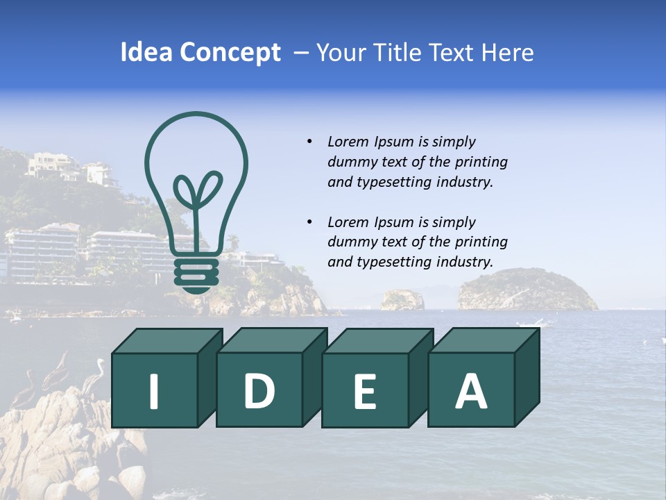 Resort Sand Surf PowerPoint Template