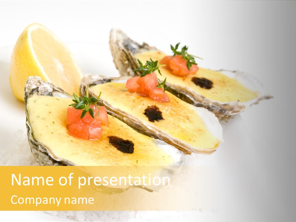 Raw White Food PowerPoint Template