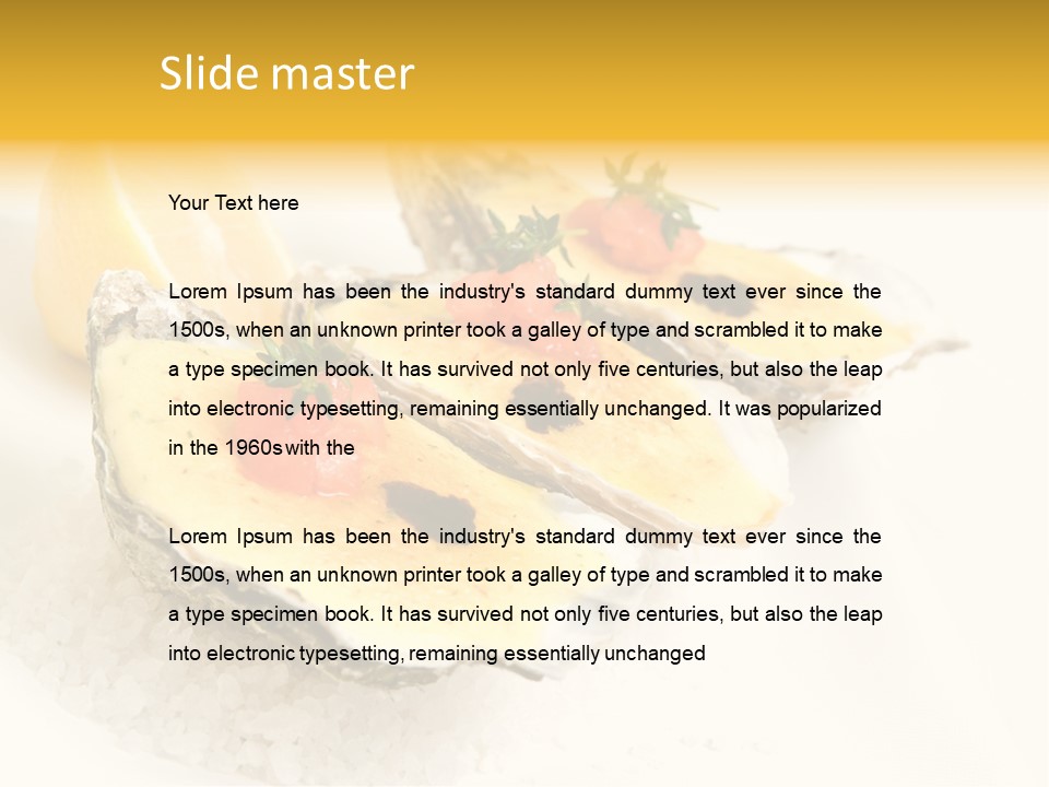 Raw White Food PowerPoint Template