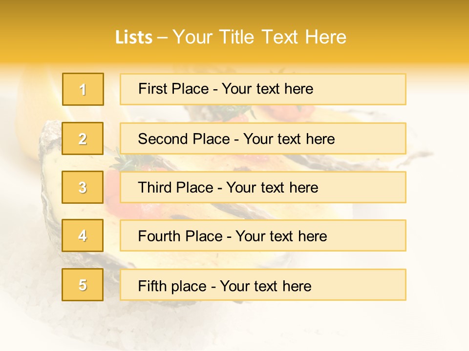 Raw White Food PowerPoint Template
