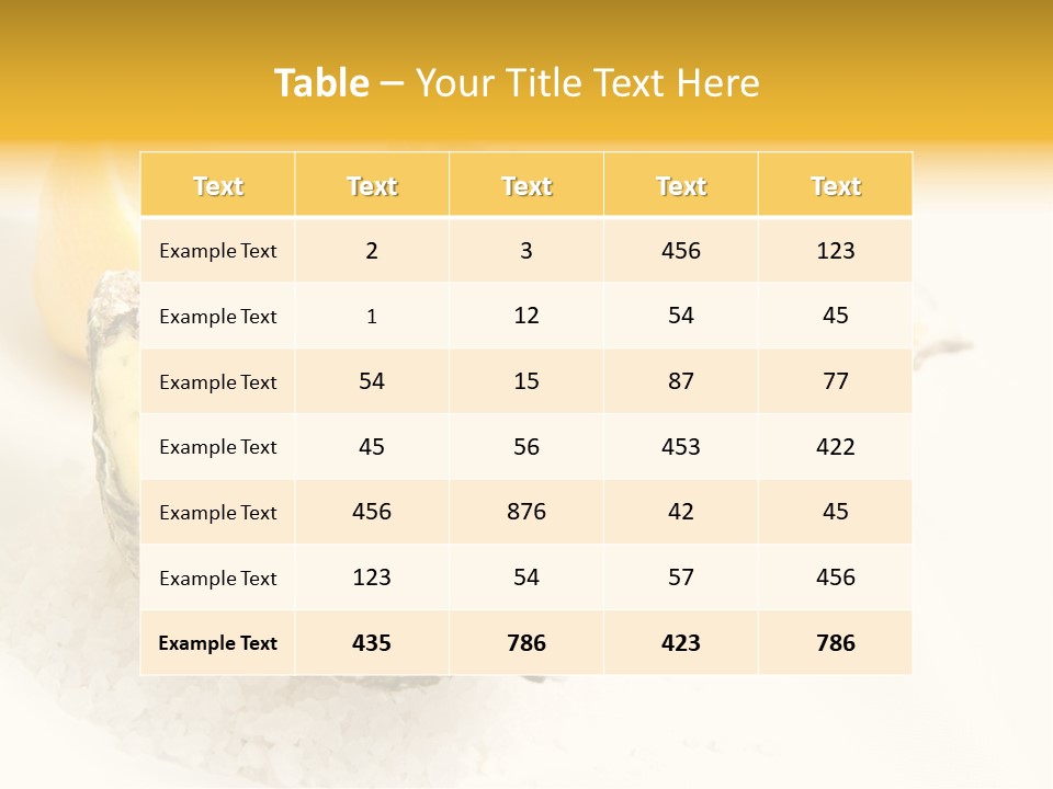 Raw White Food PowerPoint Template