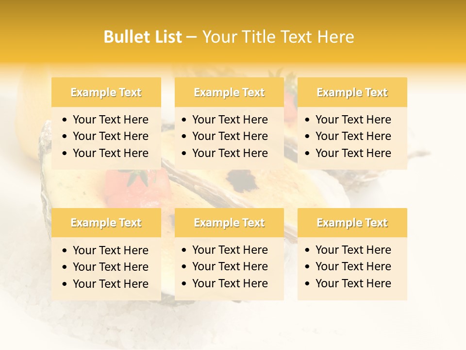 Raw White Food PowerPoint Template