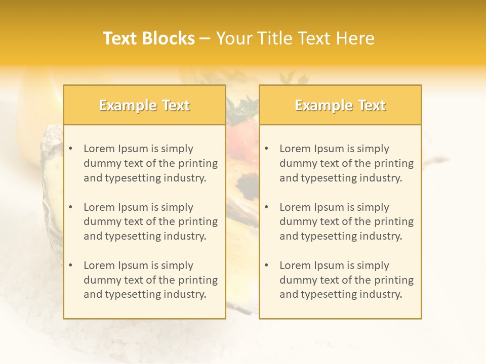 Raw White Food PowerPoint Template