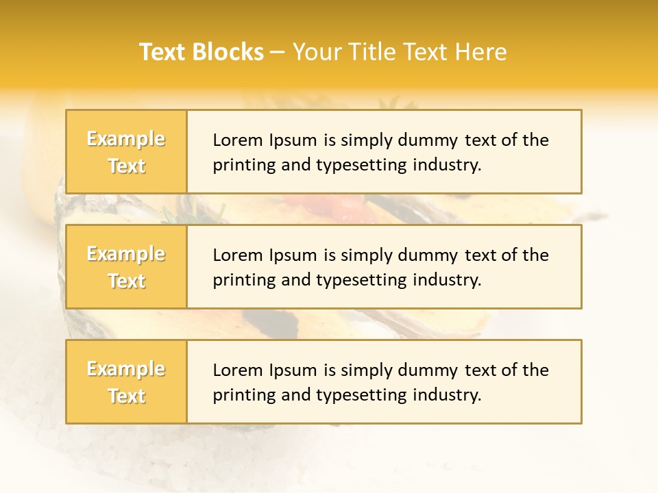 Raw White Food PowerPoint Template