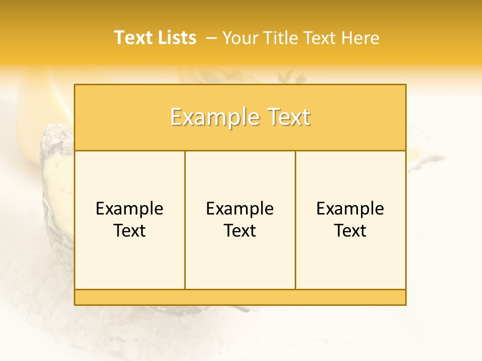 Raw White Food PowerPoint Template