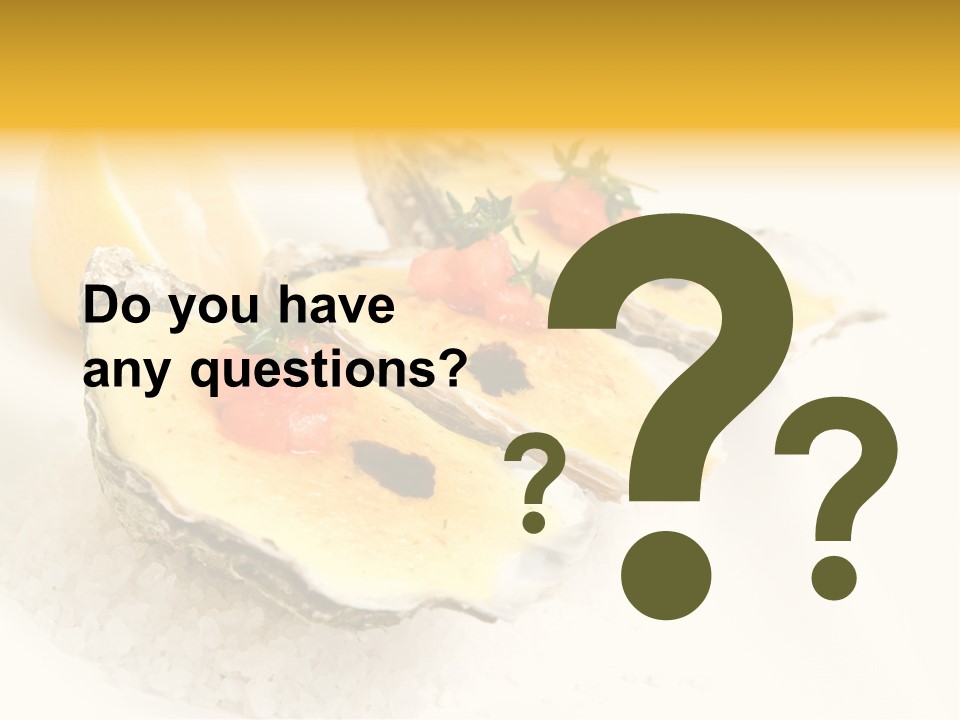 Raw White Food PowerPoint Template