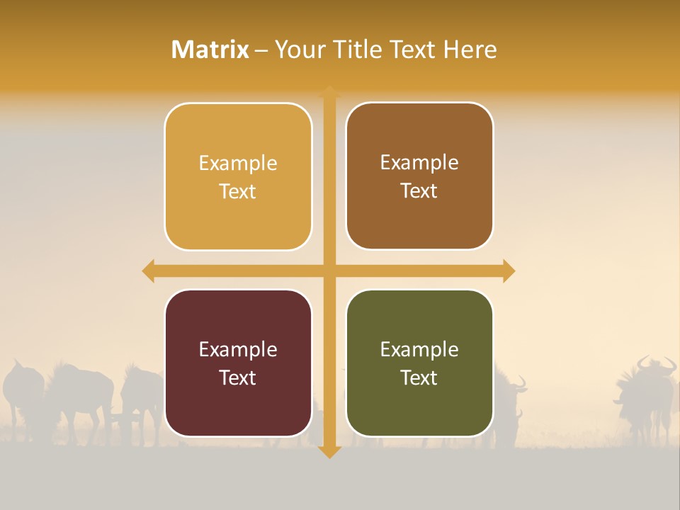 Taurinus Red Silhouette PowerPoint Template