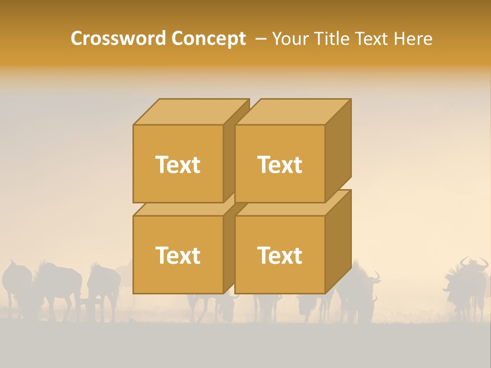 Taurinus Red Silhouette PowerPoint Template