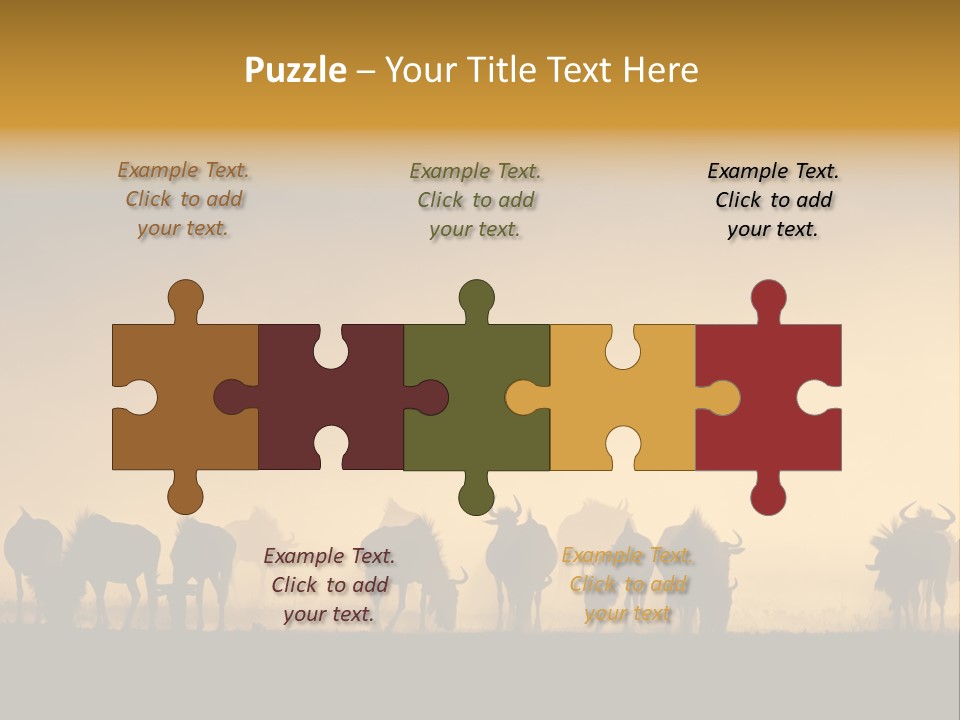 Taurinus Red Silhouette PowerPoint Template