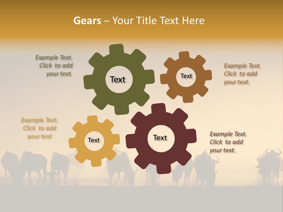 Taurinus Red Silhouette PowerPoint Template