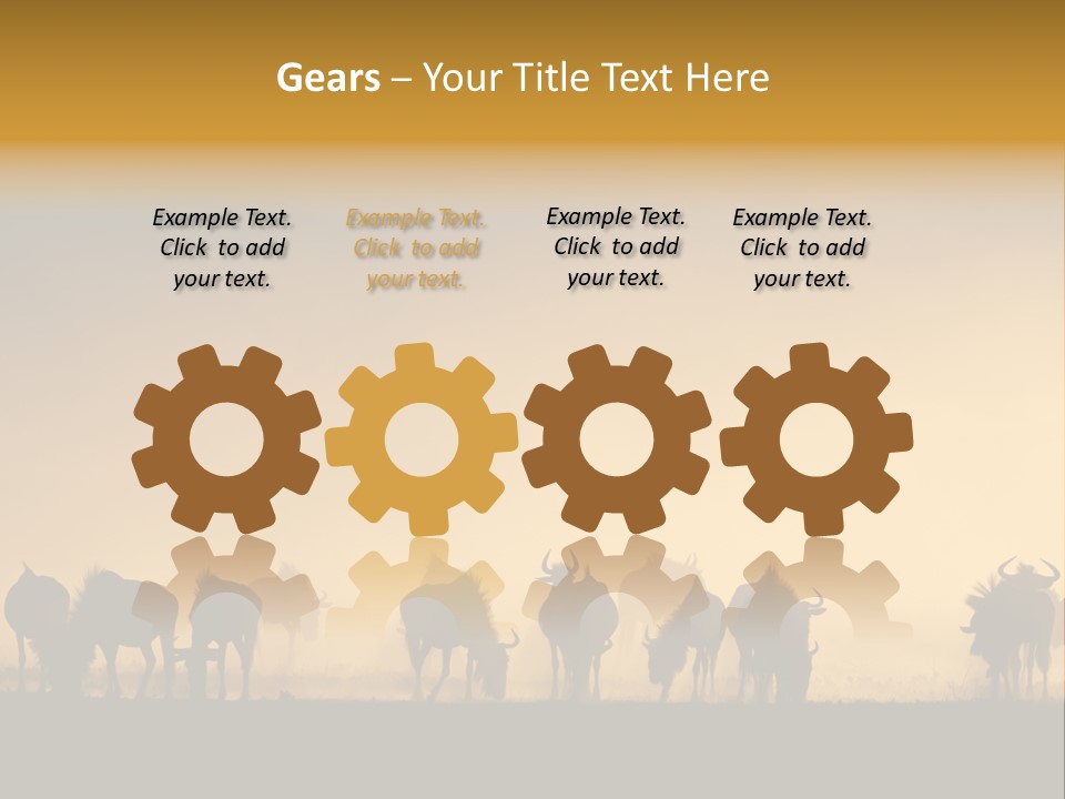 Taurinus Red Silhouette PowerPoint Template