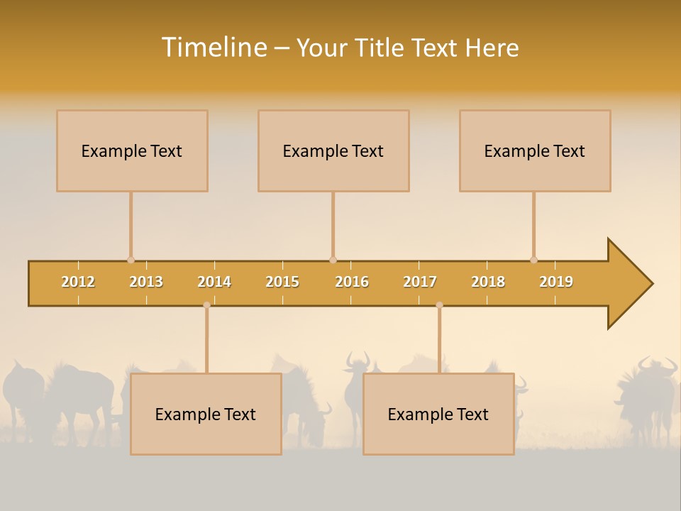 Taurinus Red Silhouette PowerPoint Template