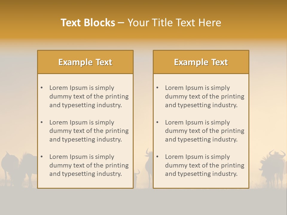 Taurinus Red Silhouette PowerPoint Template