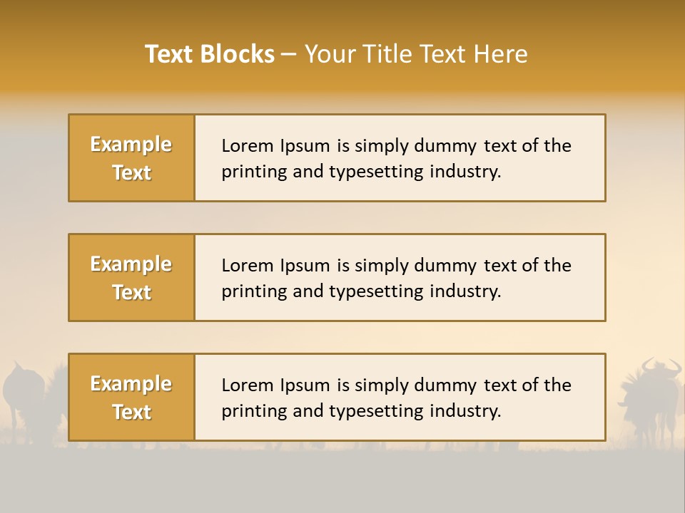 Taurinus Red Silhouette PowerPoint Template