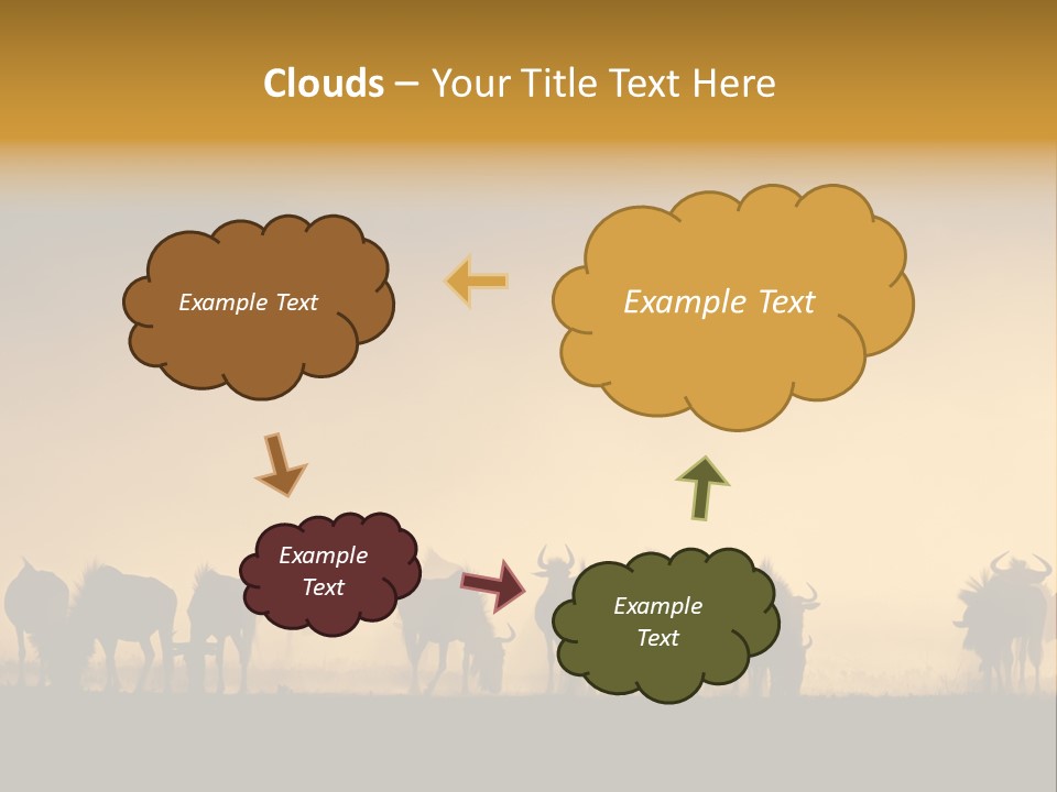 Taurinus Red Silhouette PowerPoint Template