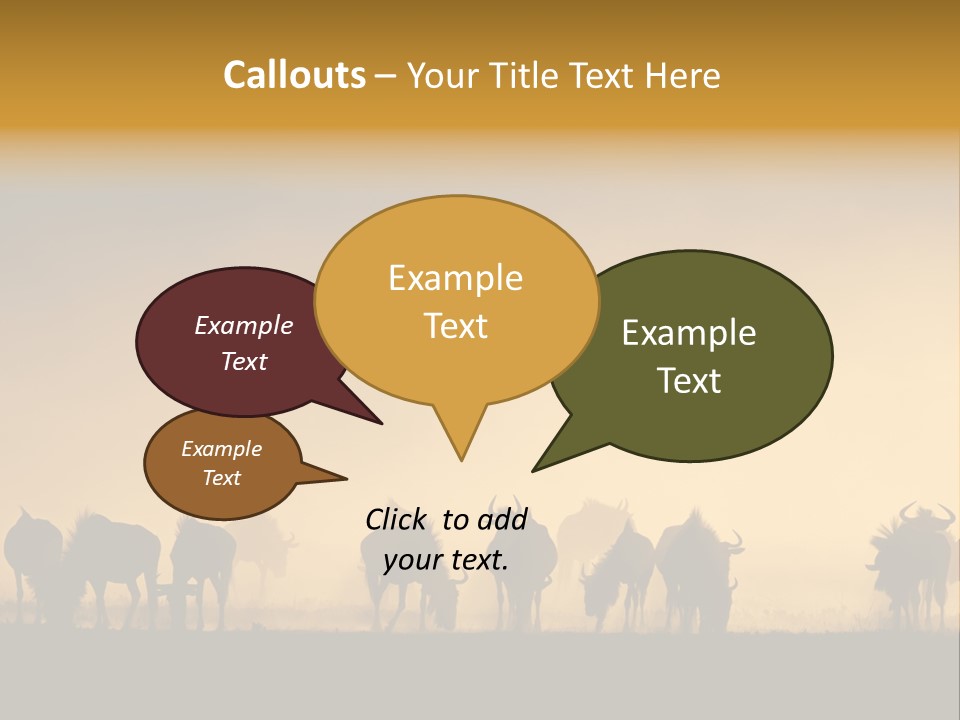 Taurinus Red Silhouette PowerPoint Template