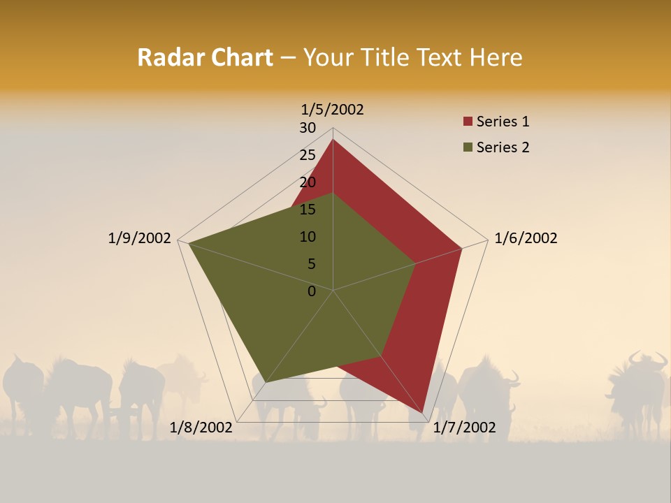 Taurinus Red Silhouette PowerPoint Template