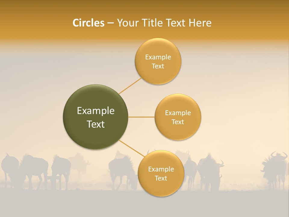 Taurinus Red Silhouette PowerPoint Template