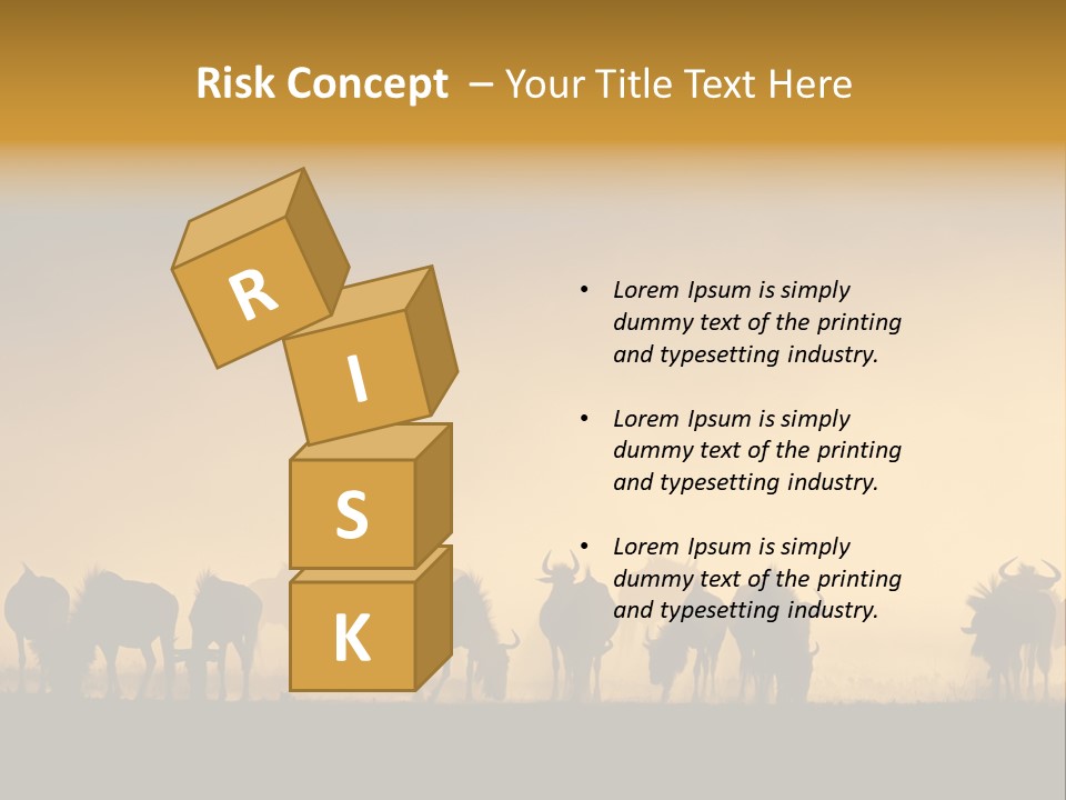 Taurinus Red Silhouette PowerPoint Template