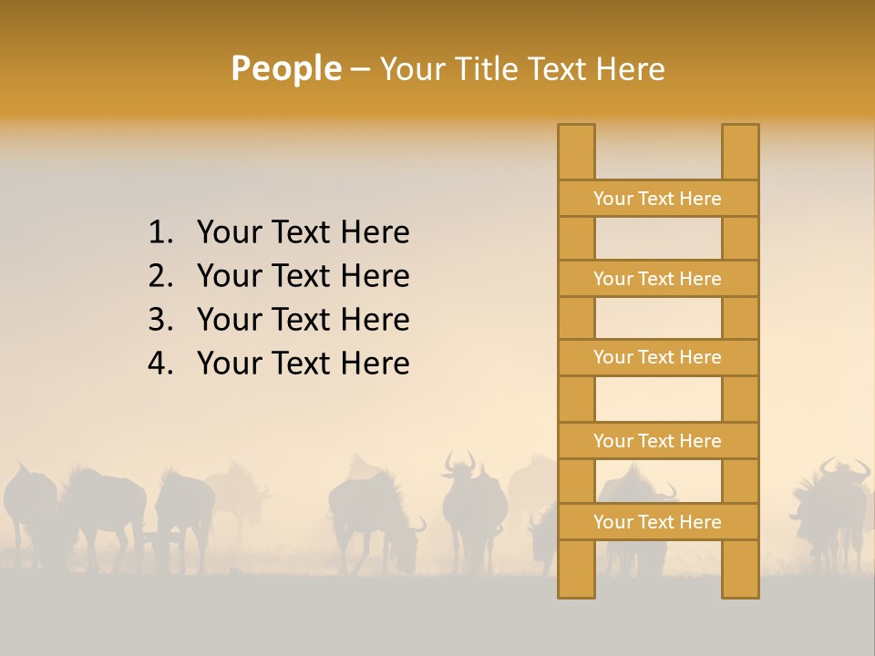 Taurinus Red Silhouette PowerPoint Template