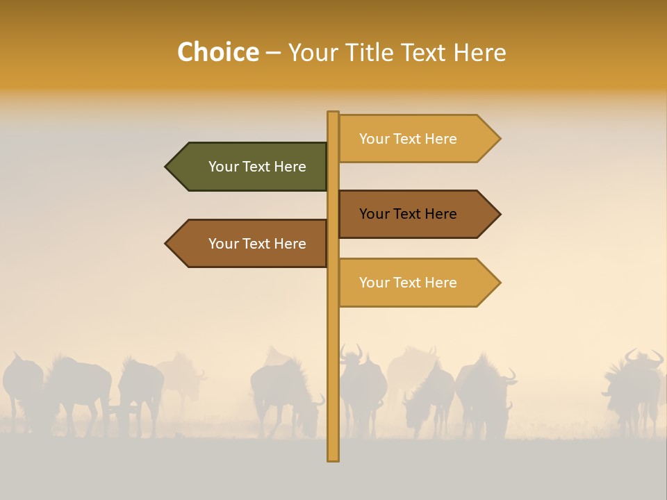 Taurinus Red Silhouette PowerPoint Template