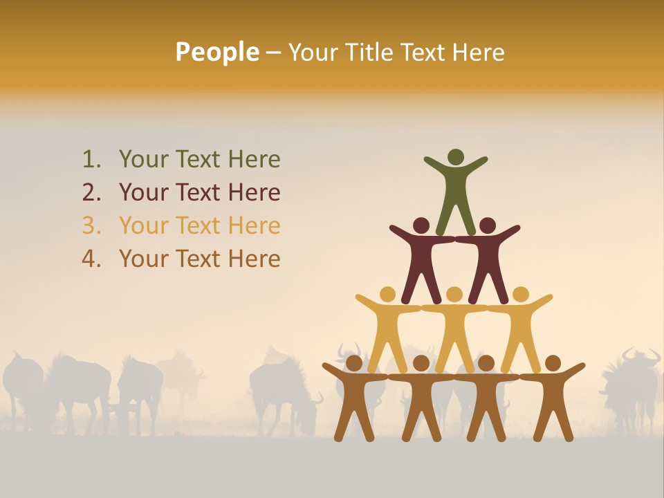 Taurinus Red Silhouette PowerPoint Template