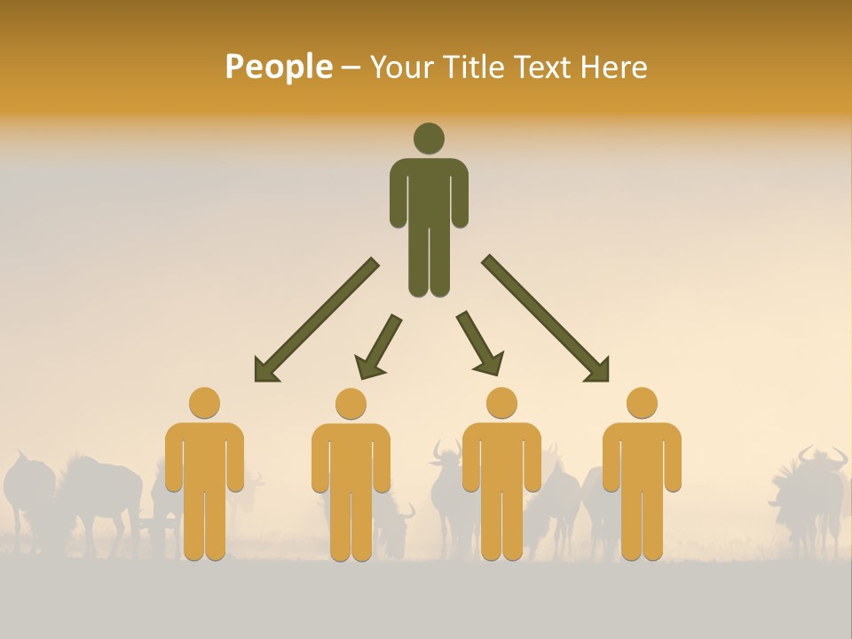 Taurinus Red Silhouette PowerPoint Template