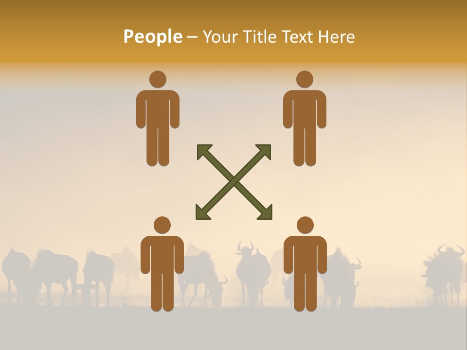 Taurinus Red Silhouette PowerPoint Template