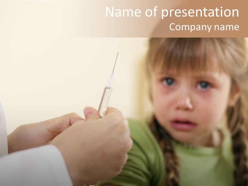 Health Crying Injection PowerPoint Template