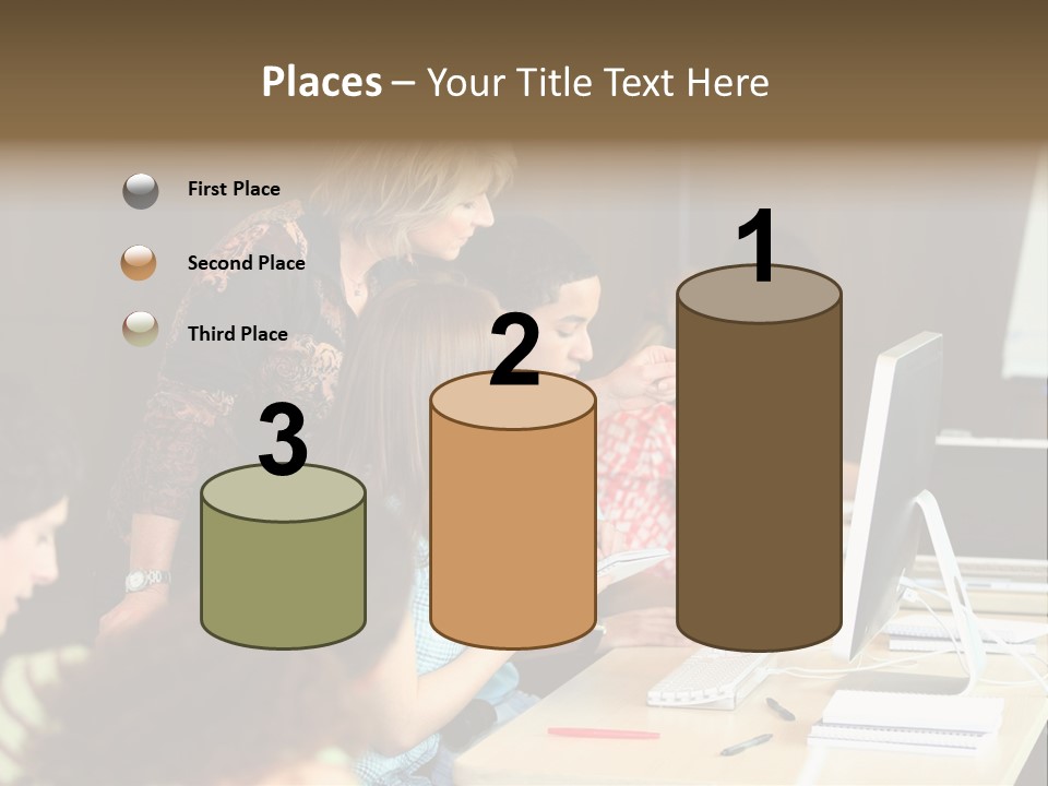 School Senior Class Computer PowerPoint Template