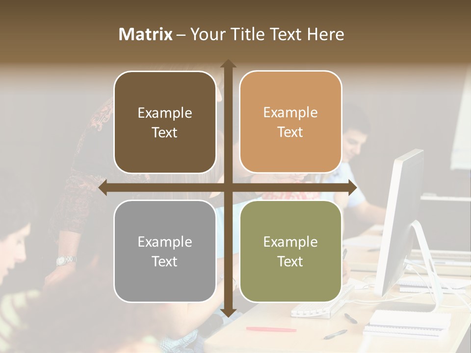 School Senior Class Computer PowerPoint Template