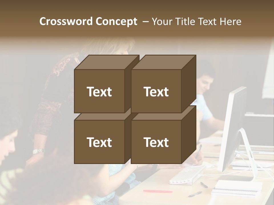 School Senior Class Computer PowerPoint Template