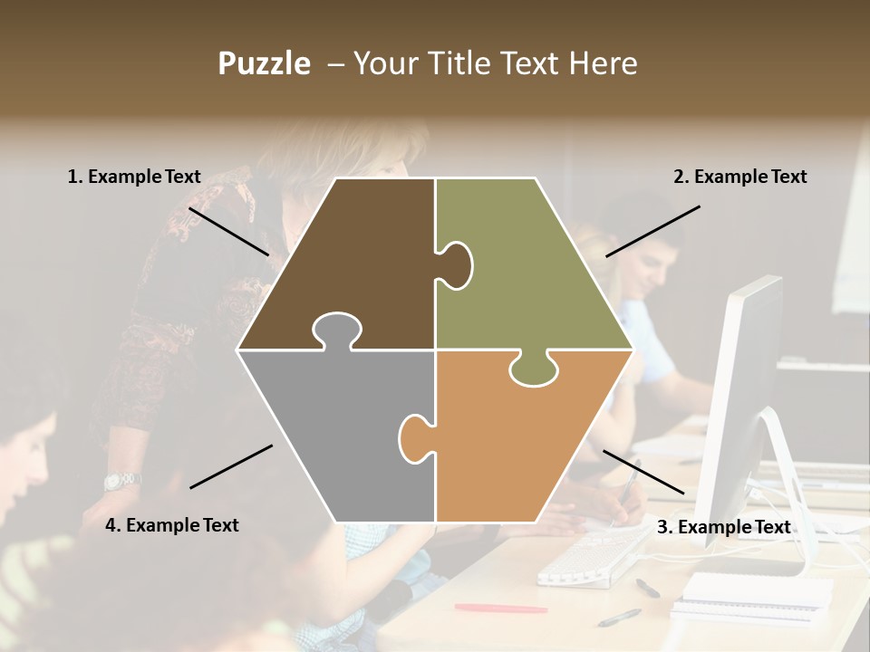 School Senior Class Computer PowerPoint Template