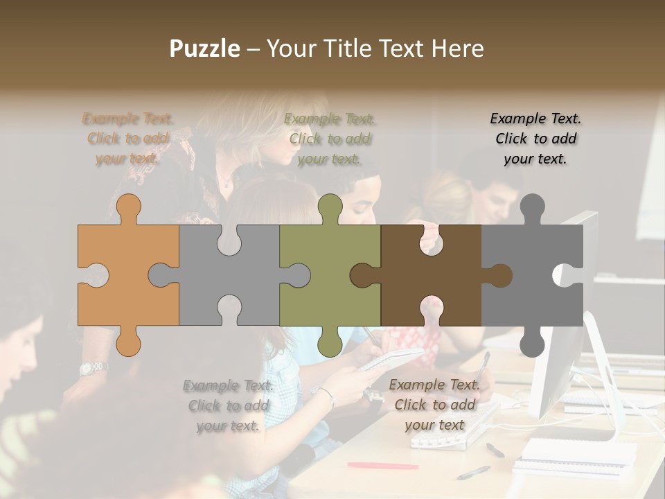 School Senior Class Computer PowerPoint Template