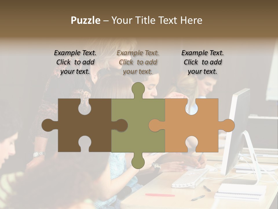 School Senior Class Computer PowerPoint Template